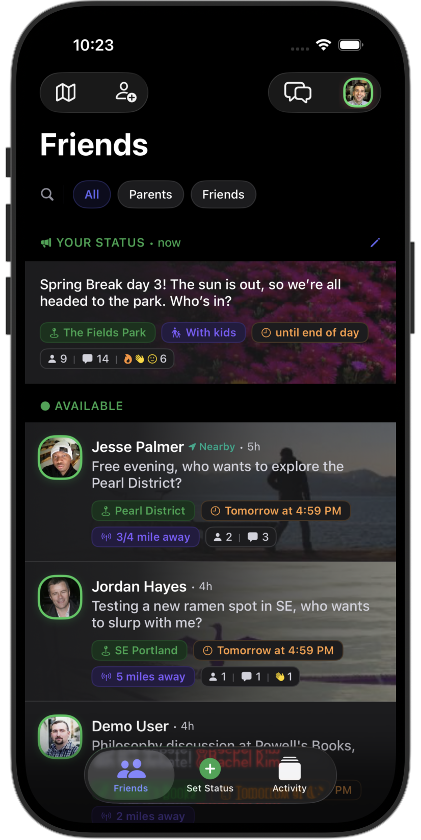 ImThere friends list